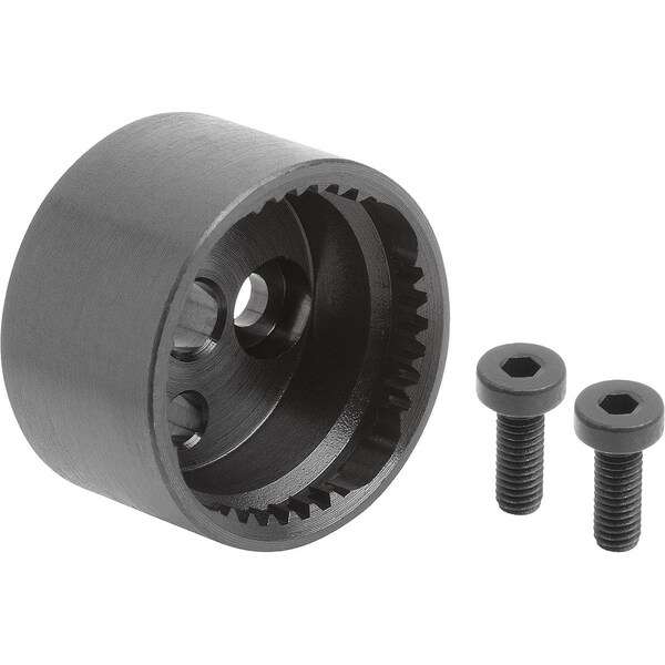 Engagement Element W Internal Toothing, Form:B, D4=23, N=38, H=13, 5, Steel Blk Oxidized, Comp:Steel